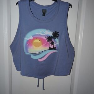 Cropped Top Tank With Open Back